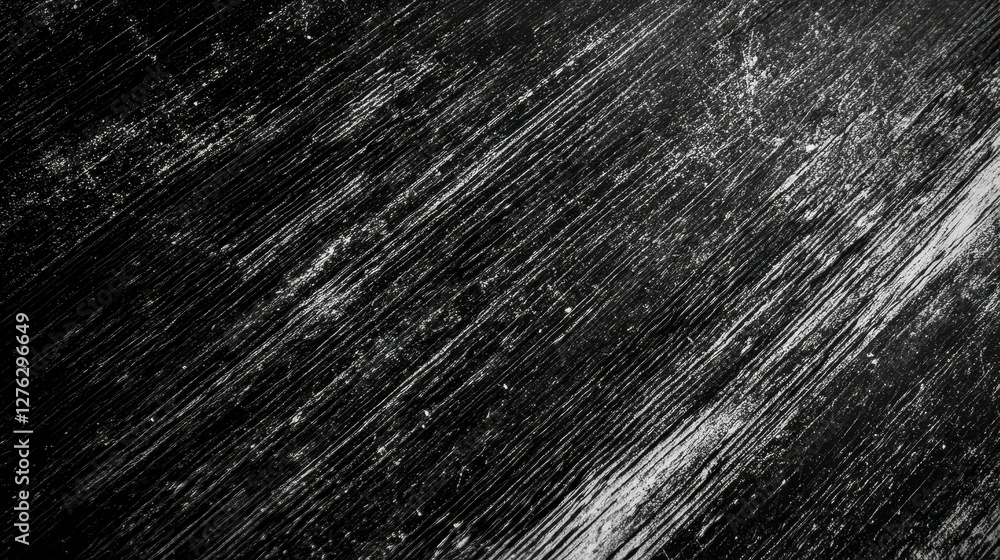 Aufkleber Textured Black Surface with Diagonal Linear Scratches and Subtle Imperfections Creating an Abstract Design