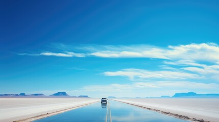 Fototapeta premium horizon road blue sky