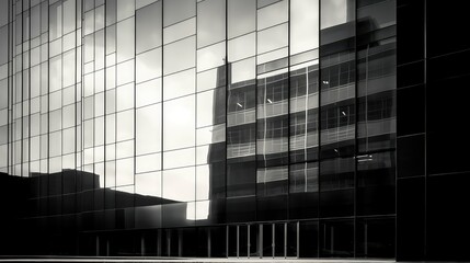 Fototapeta premium facade black and white buildings