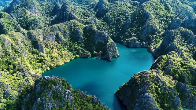 Barracuda Lake on Coron Island in the province of Palawan, Philippines.