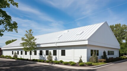 Naklejka premium clean white metal roof