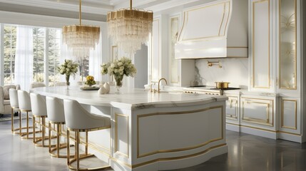 island white luxurious kitchen
