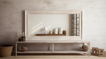 Fototapeta premium warmth wooden white frame