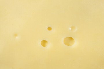 Delicate Semi-Hard Cheese Slices with Holes