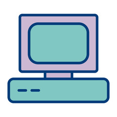 Old Computer Vector Icon Design
