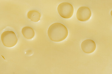 Delicate Semi-Hard Cheese Slices with Holes