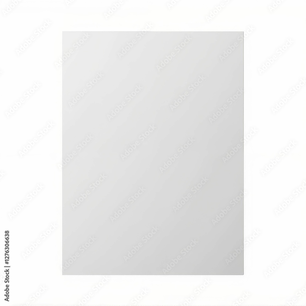 Poster minimalist plain white rectangle paper sheet background for presentation mockup and graphic design