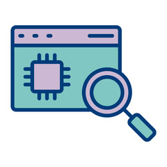 Web Search Vector Icon Design
