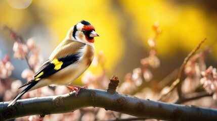 feathers gold finch