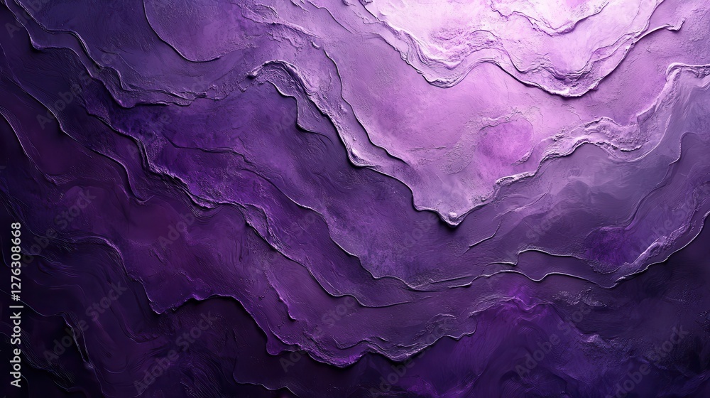 Poster abstract purple texture with layered waves and rough surface pattern