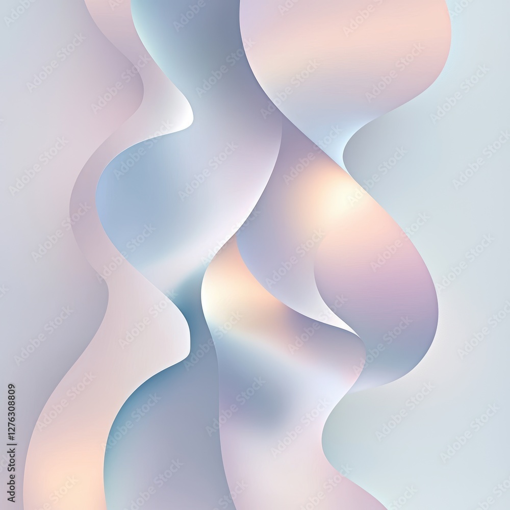 Poster futuristic digital gradient with soft glow effect, minimal abstract background, elegant and sleek co