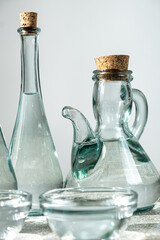 White distilled vinegar in a glass bowls