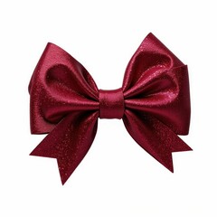 Elegant Maroon Decorative Bow for Festive Occasions and Celebratory Gift Wrapping Embellishments