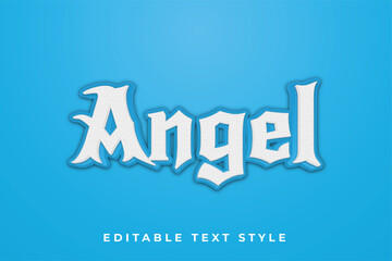 Angel 3d text effect