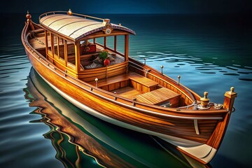 Obraz premium Professional Product Photography: Auslegerboot - Sturdy Fishing Boat Detail