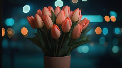 tulips in vase