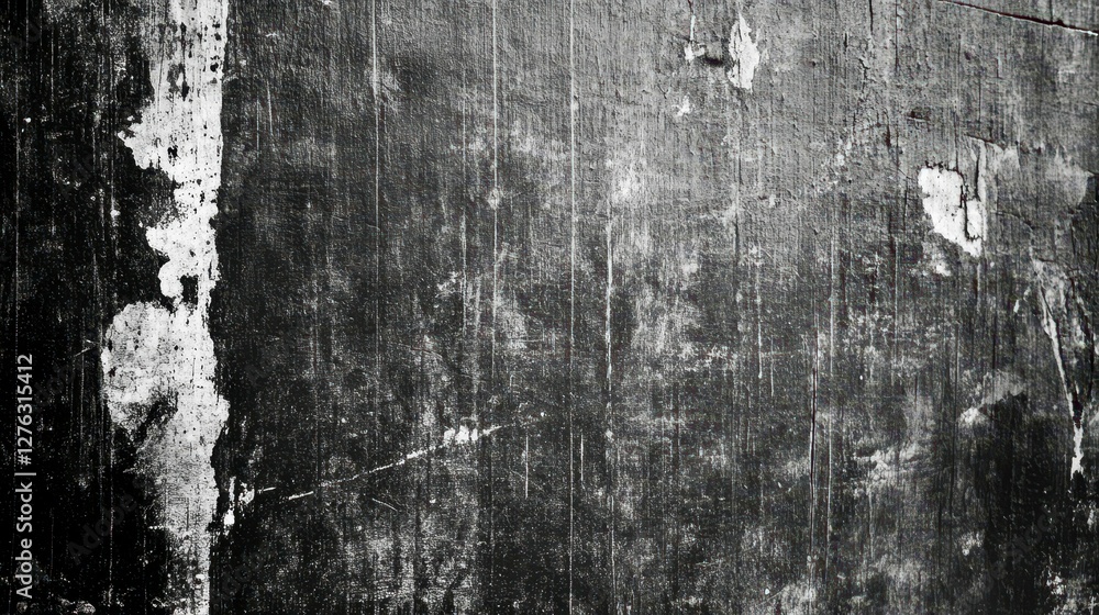 Poster evocative wall texture abstract background dark monochrome design with eroded and scratched surface