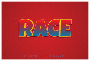 Race 3d text effect
