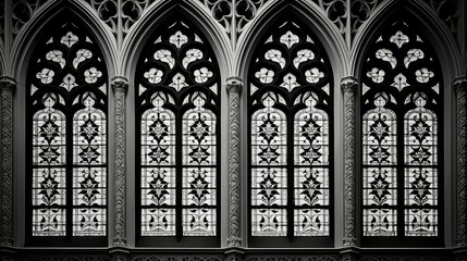 Fototapeta premium glass church black and white