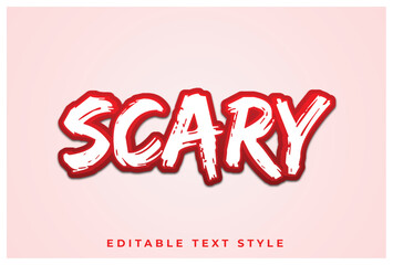 Scary 3d text effect