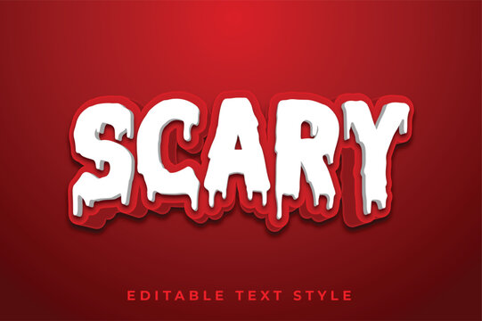 Scary 3d text effect