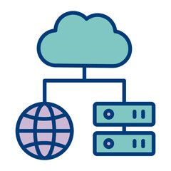 Hosting Vector Icon Design