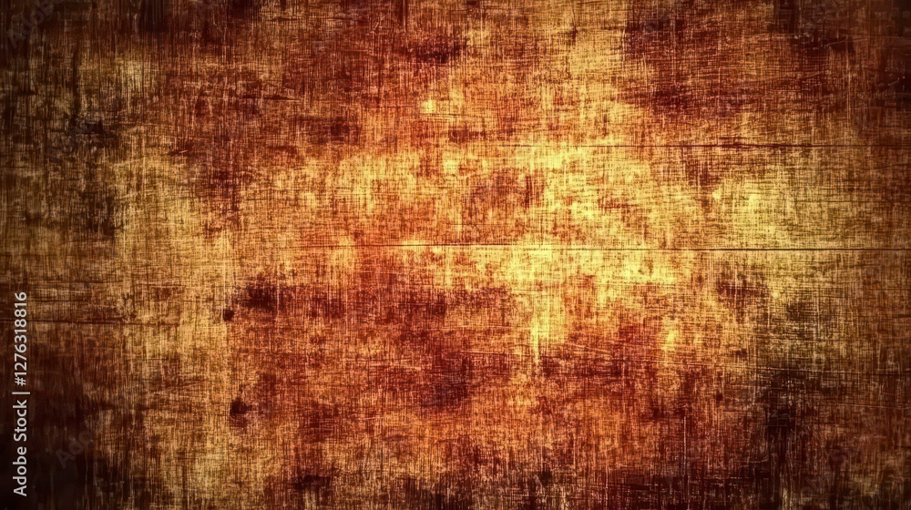 Poster abstract wood grain texture background with warm tones and dark vignette for rustic designs and art