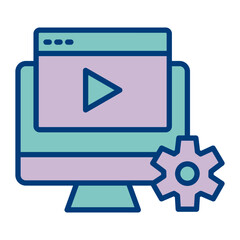 Fototapeta premium Streaming Vector Icon Design