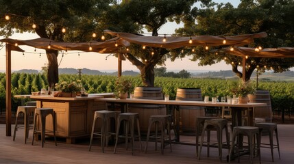 Fototapeta premium rustic wine bar