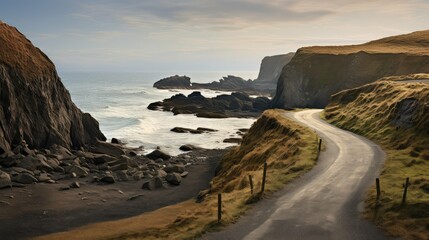 cliff forked road