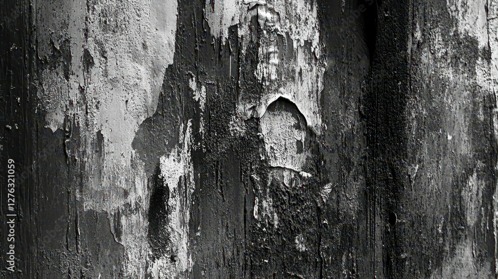 Aufkleber worn and weathered timber structure with peeling paint showing grain and texture detailing stripped 