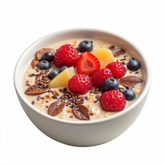 Delicious Breakfast Bowl with Fresh Berries and Nutty Granola for a Healthy and Nutritious Start