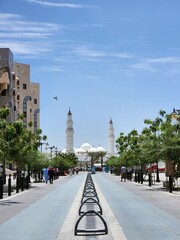 A view of Masjid Quba in Medina, Saudi Arabia