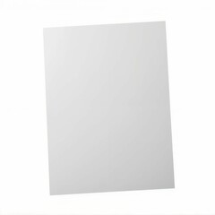 Isolated Blank White Sheet of Paper Ready for Writing Notes or Drawing Artwork Presentation