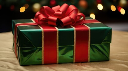 Obraz premium festive wrapped box