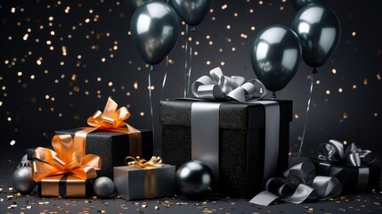 ribbon ballon background