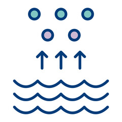 Evaporation Vector Icon Design