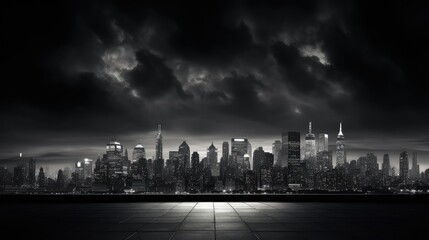 dramatic black and white pitch deck
