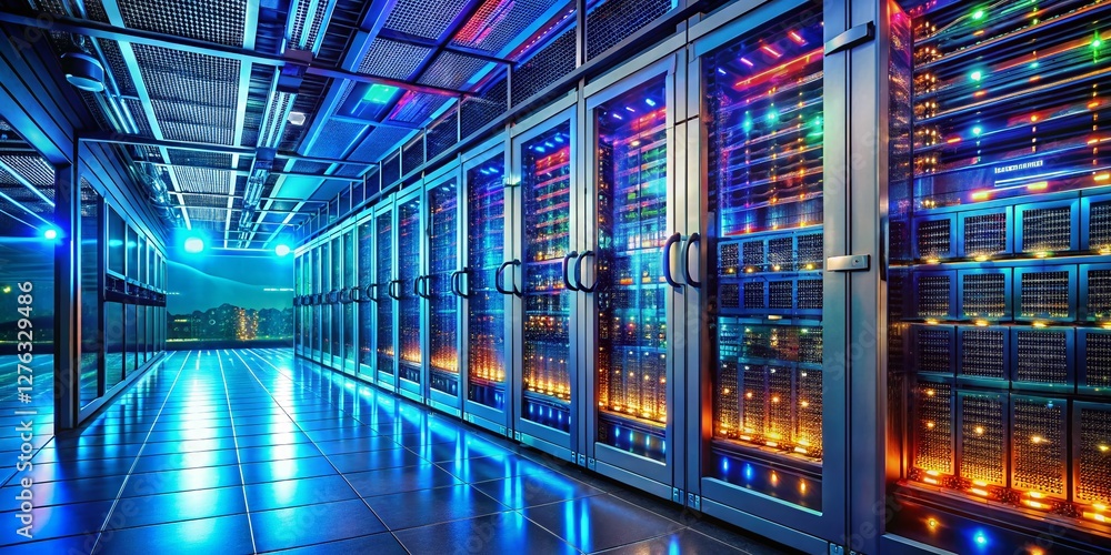 Aufkleber secure server room: data protection & network cybersecurity with digital locks