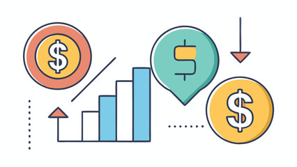 Playful Money Illustration: Green Dollar Bills in Motion