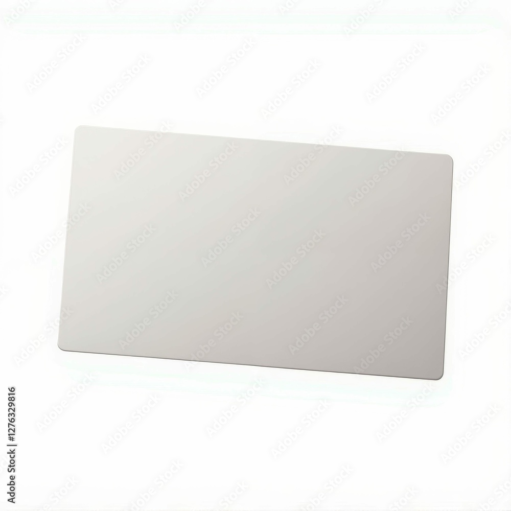 Aufkleber minimalist rectangular card on white background for brand mockup or generic template use