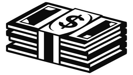 Playful Money Illustration: Green Dollar Bills in Motion