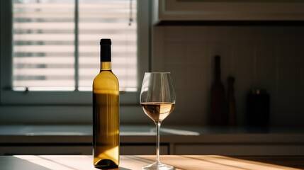 kitchen empty wine bottle