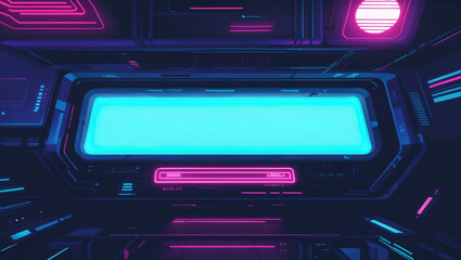 Obraz premium Futuristic digital technology background with empty space for text