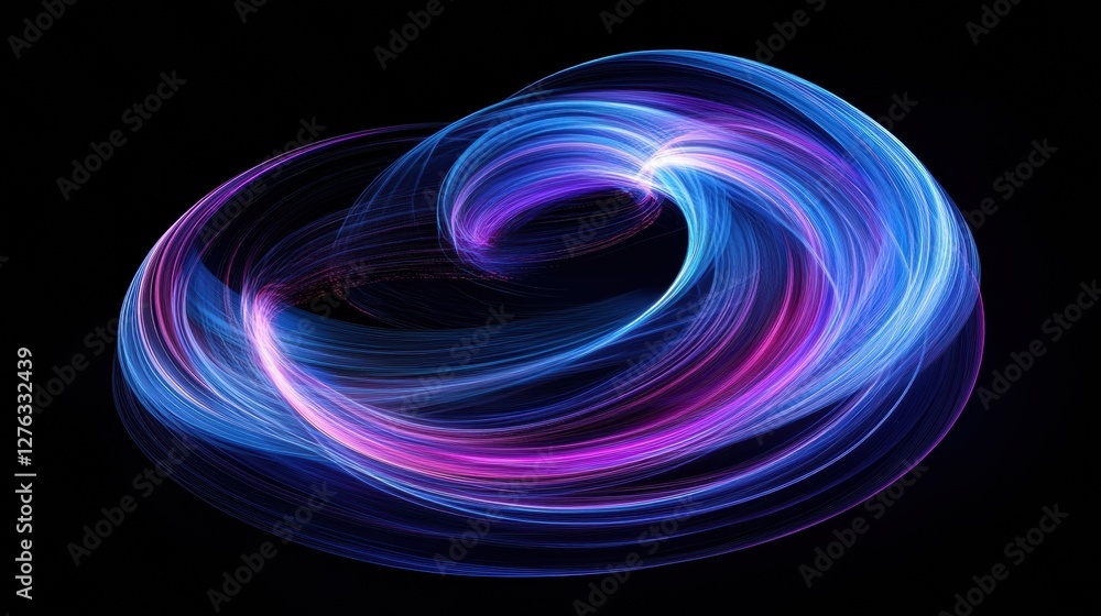 Aufkleber swirling vortex of light and shadow abstract cosmic flow of energy and particle dynamics artwork