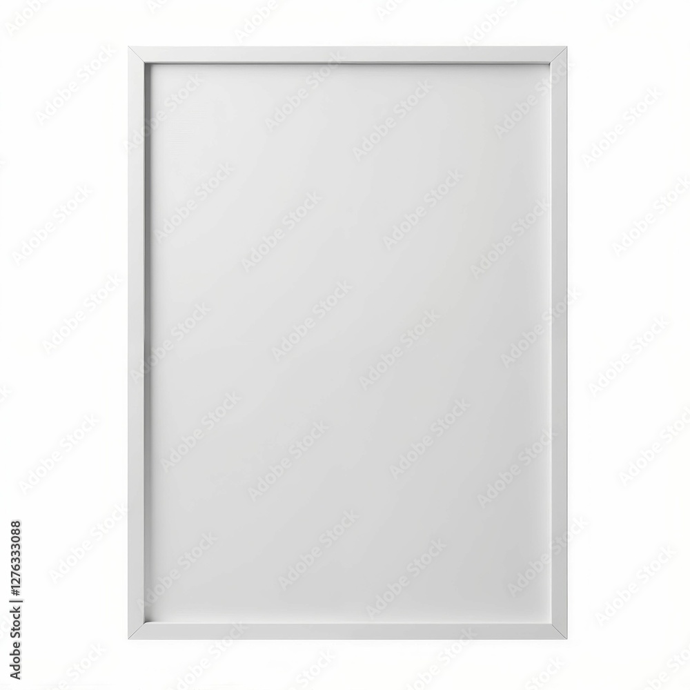 Poster blank white frame mockup for presentation design simple minimalist style perfect for art display ide