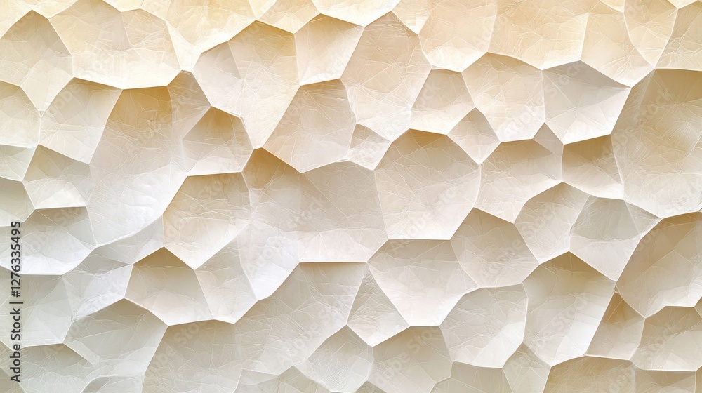Poster abstract geometric pattern with beige polygon shapes and cracked texture background