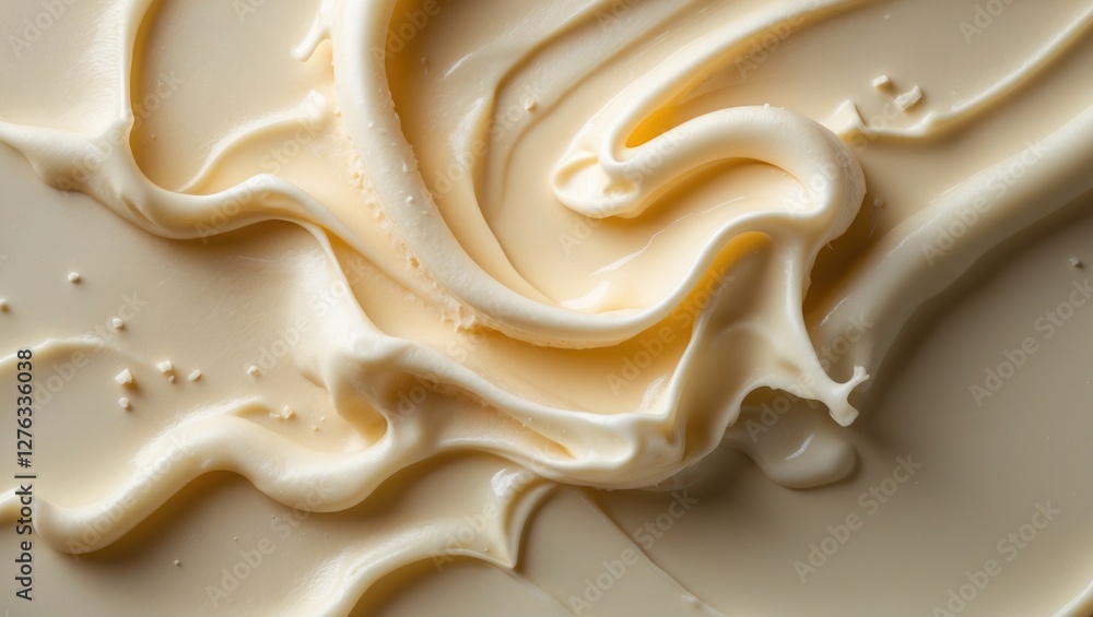Aufkleber creamy smooth texture of butter spread on a flat surface in a close-up view