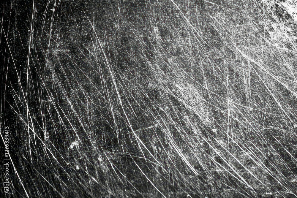 Poster abstract scratched surface texture background with light lines and dark areas grunge style effect