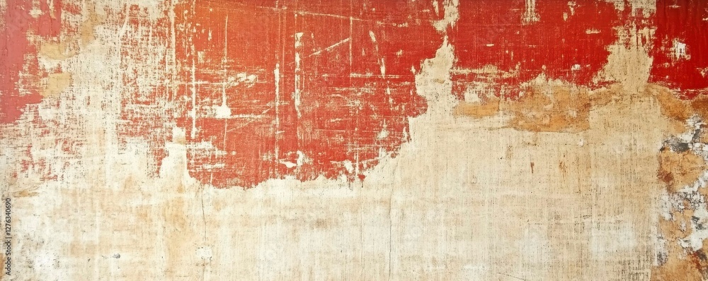 Poster weathered red and beige backdrop texture with scratches marks and deterioration effect design